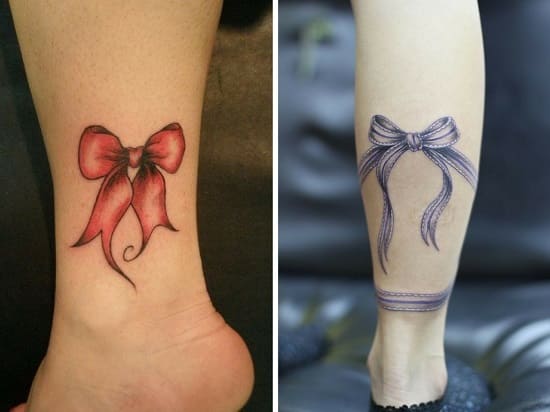 un tatouage en forme de noeud pour les chevilles