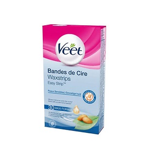 La cire froide pour une épilation pratique Bandes de cire de Veet