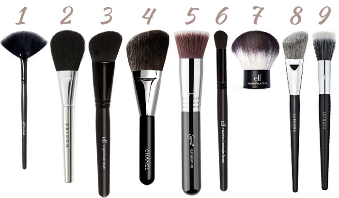 les différents pinceaux de maquillage pour le teint