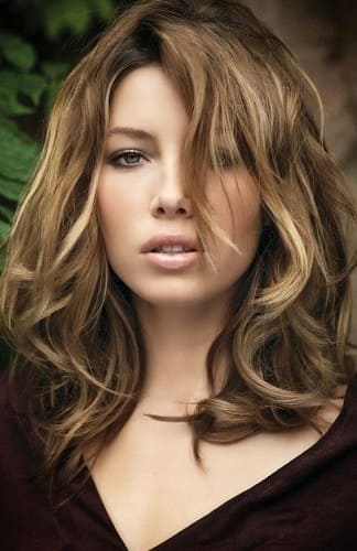la coloration bronde de jessica biel