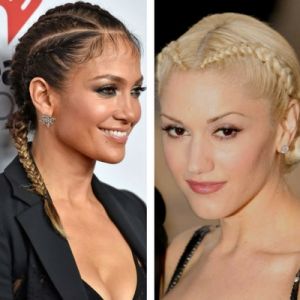 Jennifer Lopez et Gwen Stefani avec des tresses