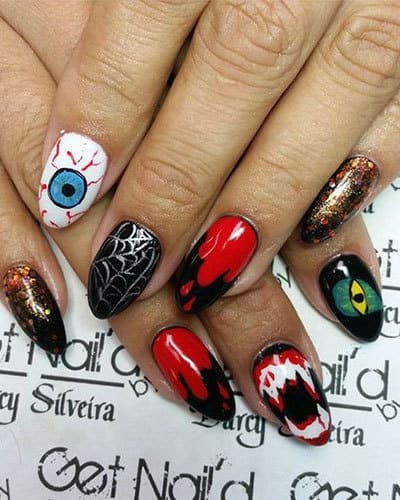 Un nail art horrifique pour Halloween