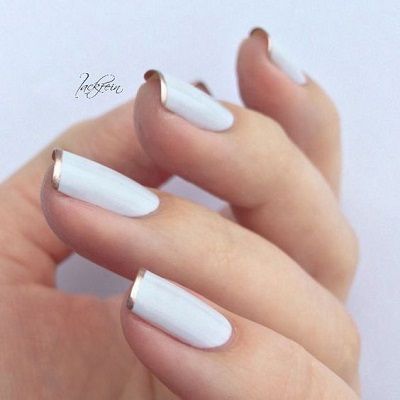 French manucure gel blanche, parfaite pour un mariage
