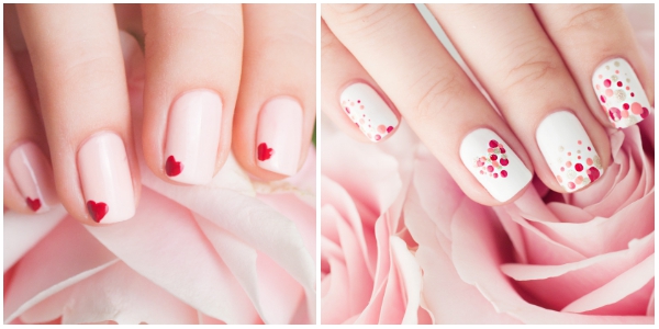 Manucure de Saint Valentin : simple et romantique
