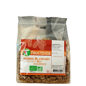 Les mures blanches séchées bio de Fructivia