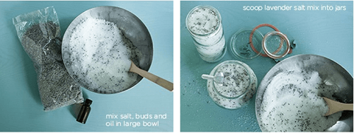 DIY sels de bain lavande