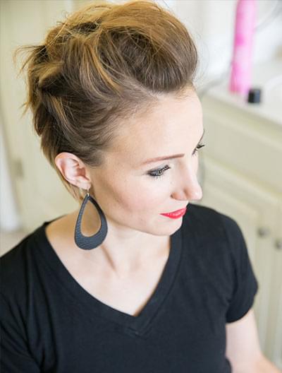 un faux hawk pour cheveux courts