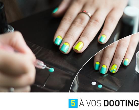 Réalisation d'un nail art estival Jennifer @Treviginti